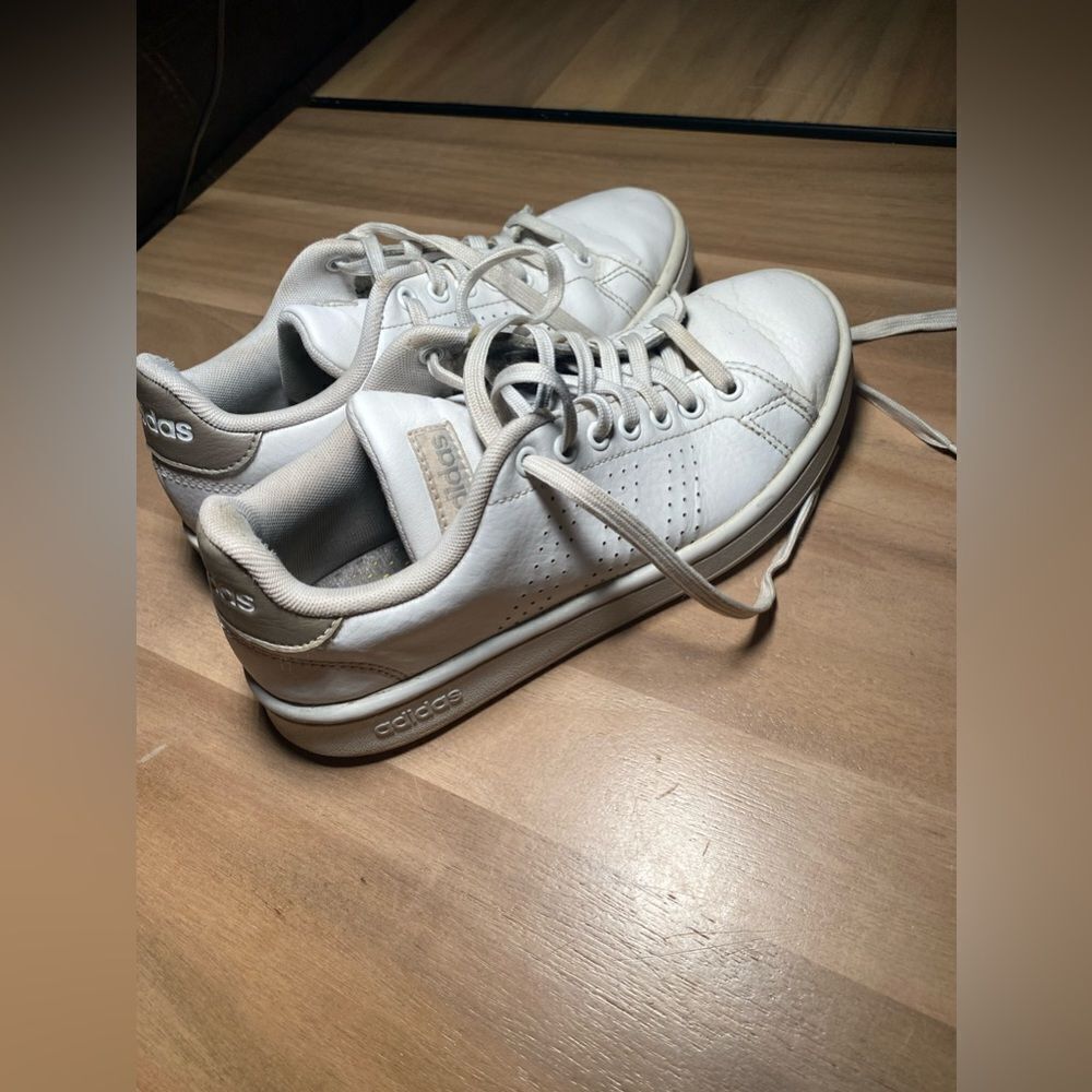 ‎School age white adidas